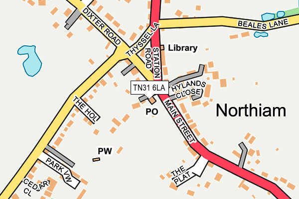 TN31 6LA map - OS OpenMap – Local (Ordnance Survey)