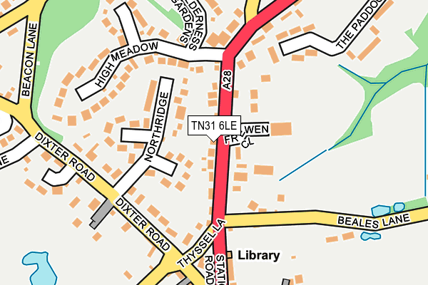 TN31 6LE map - OS OpenMap – Local (Ordnance Survey)