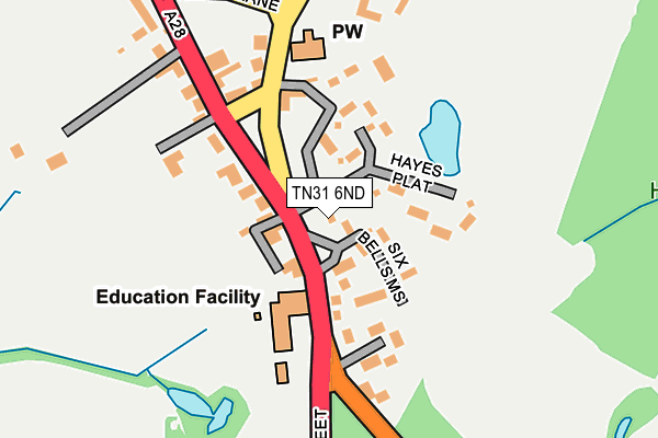 TN31 6ND map - OS OpenMap – Local (Ordnance Survey)