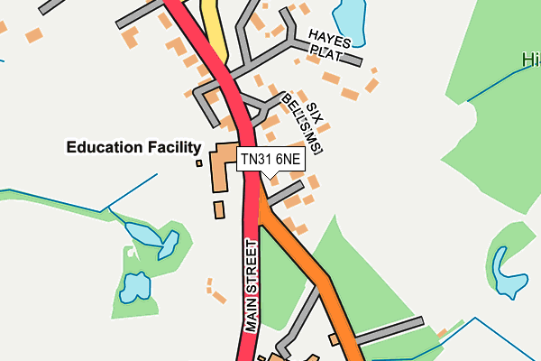 TN31 6NE map - OS OpenMap – Local (Ordnance Survey)