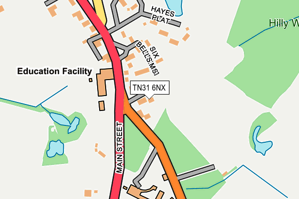 TN31 6NX map - OS OpenMap – Local (Ordnance Survey)