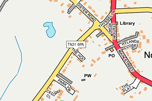 TN31 6PA map - OS OpenMap – Local (Ordnance Survey)