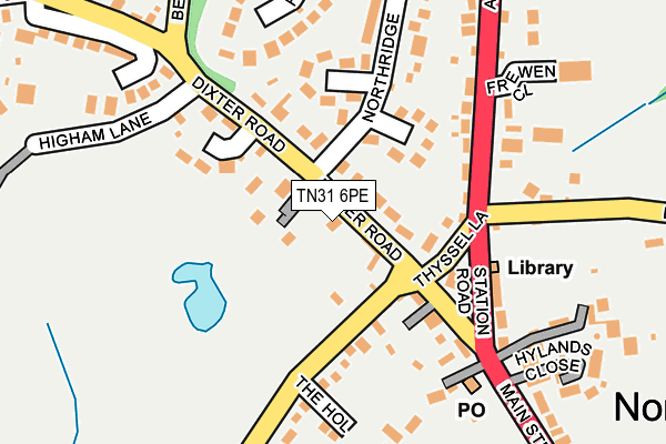 TN31 6PE map - OS OpenMap – Local (Ordnance Survey)