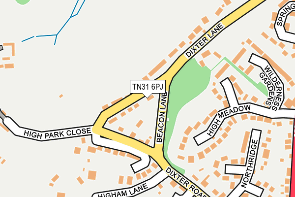 TN31 6PJ map - OS OpenMap – Local (Ordnance Survey)