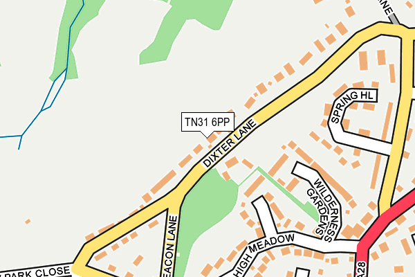 TN31 6PP map - OS OpenMap – Local (Ordnance Survey)