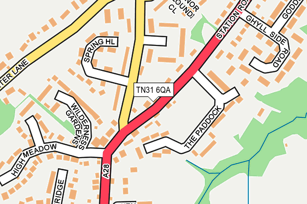 TN31 6QA map - OS OpenMap – Local (Ordnance Survey)