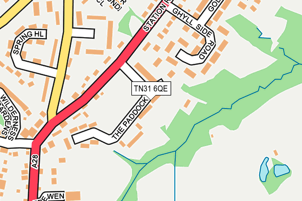 TN31 6QE map - OS OpenMap – Local (Ordnance Survey)