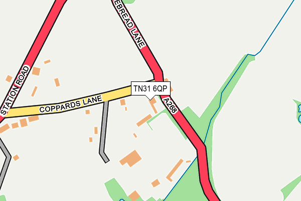 TN31 6QP map - OS OpenMap – Local (Ordnance Survey)