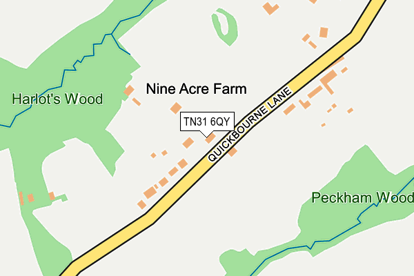 TN31 6QY map - OS OpenMap – Local (Ordnance Survey)