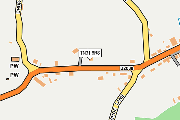 TN31 6RS map - OS OpenMap – Local (Ordnance Survey)