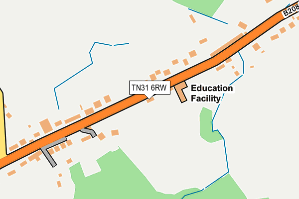 TN31 6RW map - OS OpenMap – Local (Ordnance Survey)