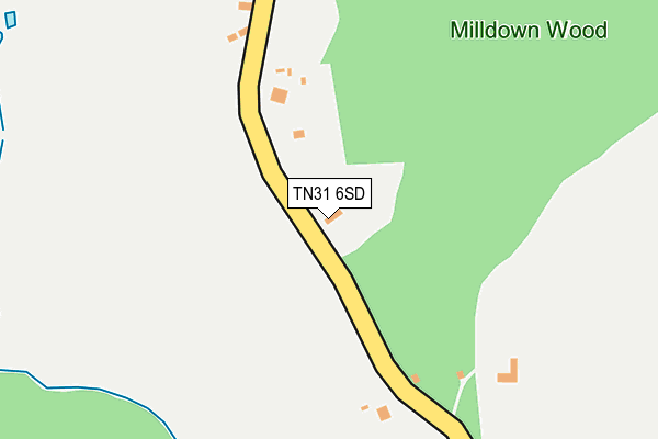 TN31 6SD map - OS OpenMap – Local (Ordnance Survey)