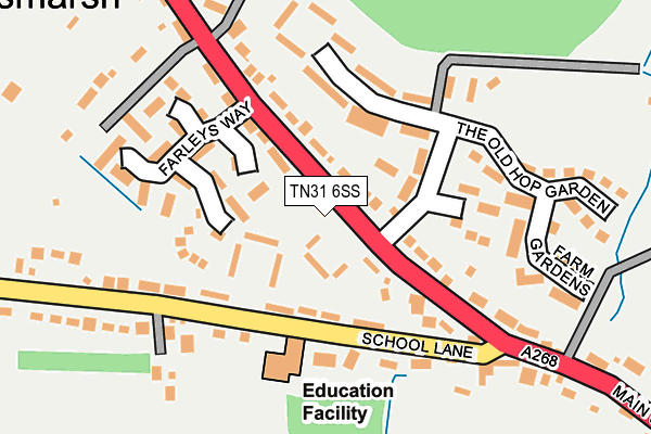 TN31 6SS map - OS OpenMap – Local (Ordnance Survey)