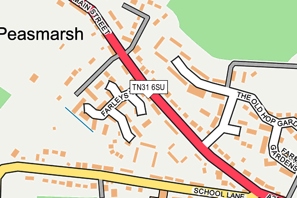 TN31 6SU map - OS OpenMap – Local (Ordnance Survey)