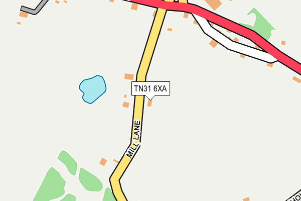 TN31 6XA map - OS OpenMap – Local (Ordnance Survey)