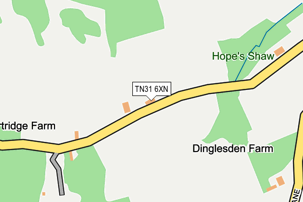 TN31 6XN map - OS OpenMap – Local (Ordnance Survey)