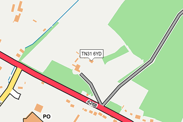 TN31 6YD map - OS OpenMap – Local (Ordnance Survey)
