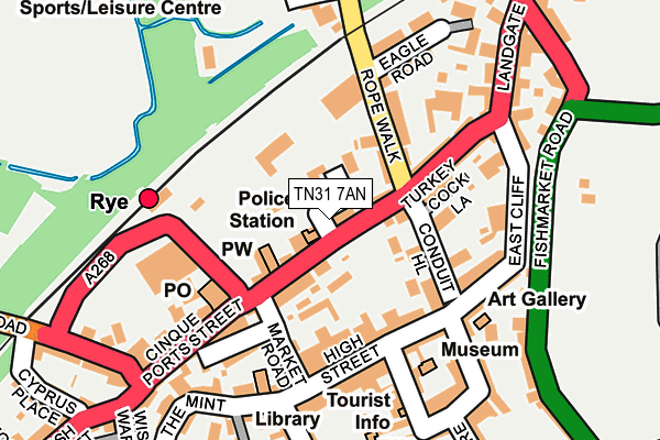 Map of RYE DANCE CENTRE LIMITED at local scale