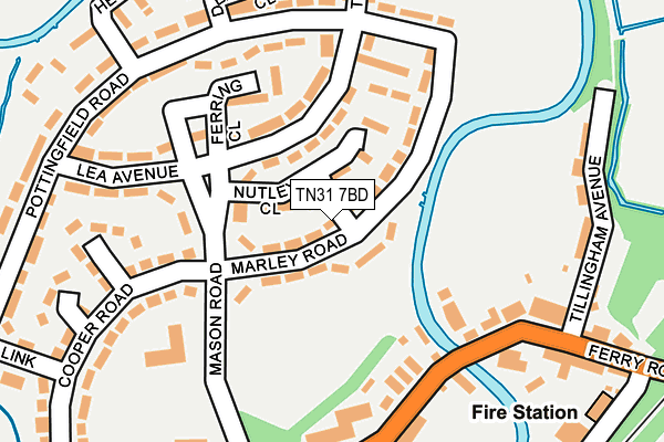 TN31 7BD map - OS OpenMap – Local (Ordnance Survey)