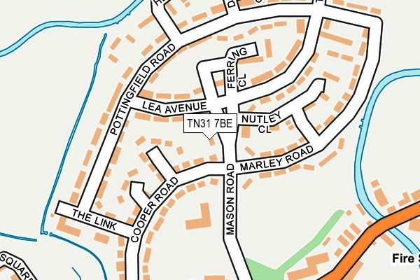 TN31 7BE map - OS OpenMap – Local (Ordnance Survey)
