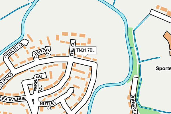 TN31 7BL map - OS OpenMap – Local (Ordnance Survey)