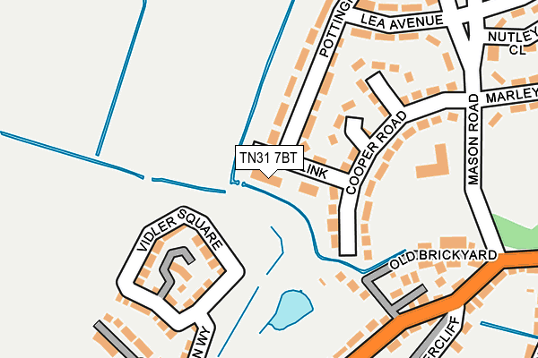 TN31 7BT map - OS OpenMap – Local (Ordnance Survey)