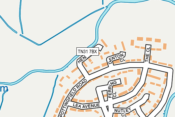 TN31 7BX map - OS OpenMap – Local (Ordnance Survey)