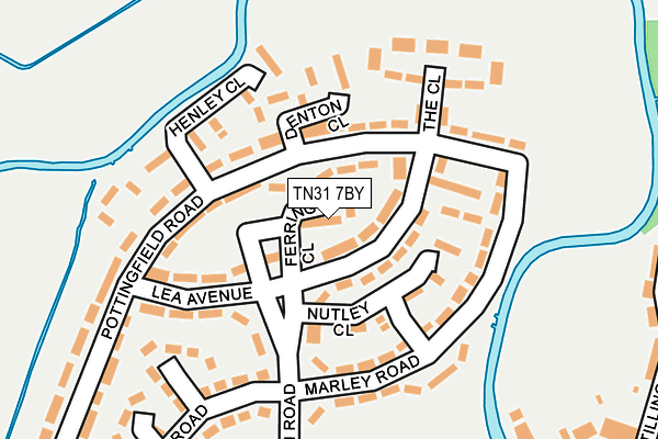 TN31 7BY map - OS OpenMap – Local (Ordnance Survey)