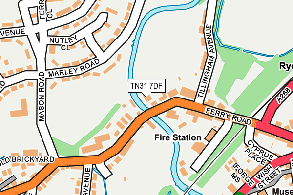 TN31 7DF map - OS OpenMap – Local (Ordnance Survey)