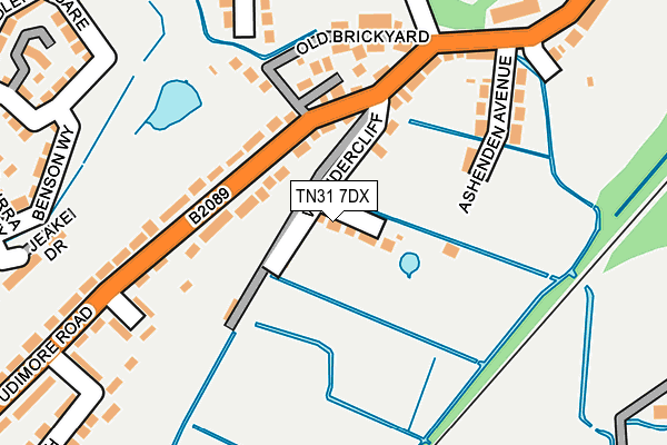 TN31 7DX map - OS OpenMap – Local (Ordnance Survey)
