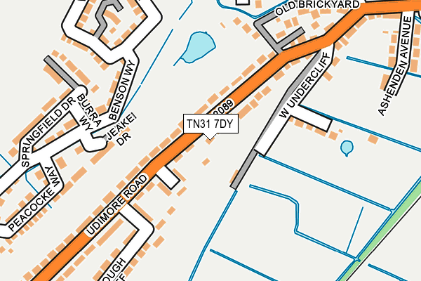 TN31 7DY map - OS OpenMap – Local (Ordnance Survey)