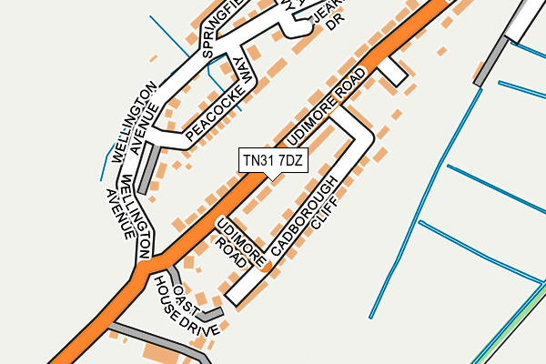TN31 7DZ map - OS OpenMap – Local (Ordnance Survey)