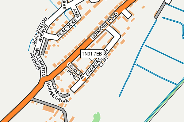 TN31 7EB map - OS OpenMap – Local (Ordnance Survey)