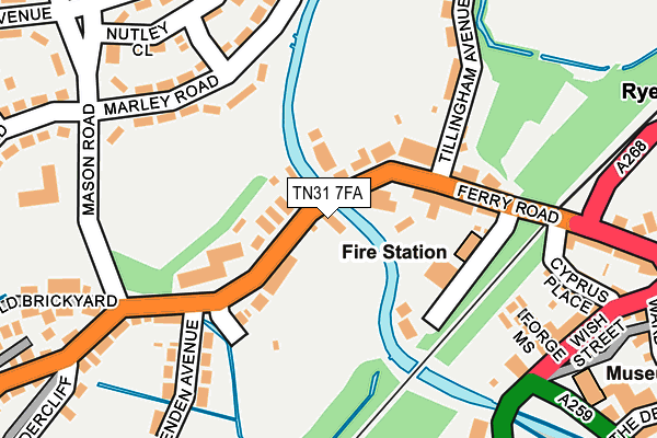 TN31 7FA map - OS OpenMap – Local (Ordnance Survey)