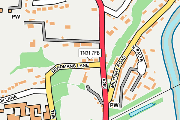 TN31 7FB map - OS OpenMap – Local (Ordnance Survey)