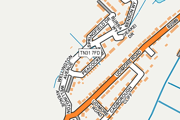 TN31 7FD map - OS OpenMap – Local (Ordnance Survey)