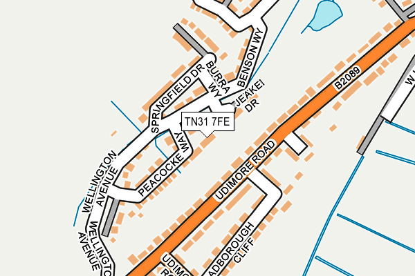 TN31 7FE map - OS OpenMap – Local (Ordnance Survey)