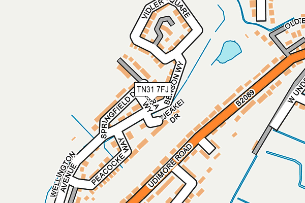 TN31 7FJ map - OS OpenMap – Local (Ordnance Survey)