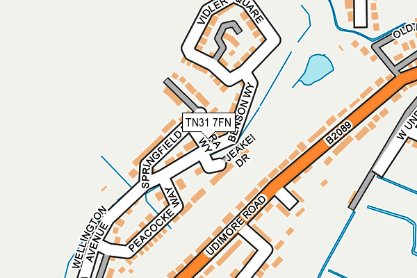 TN31 7FN map - OS OpenMap – Local (Ordnance Survey)