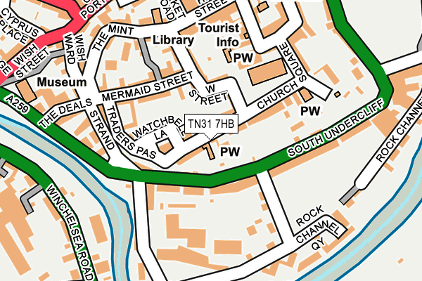 TN31 7HB map - OS OpenMap – Local (Ordnance Survey)