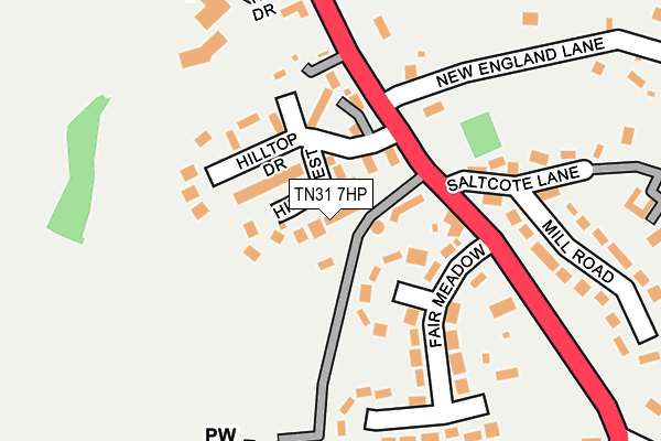 TN31 7HP map - OS OpenMap – Local (Ordnance Survey)
