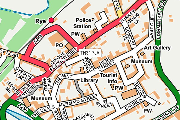 TN31 7JA map - OS OpenMap – Local (Ordnance Survey)