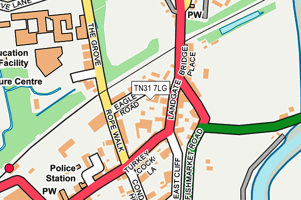 TN31 7LG map - OS OpenMap – Local (Ordnance Survey)