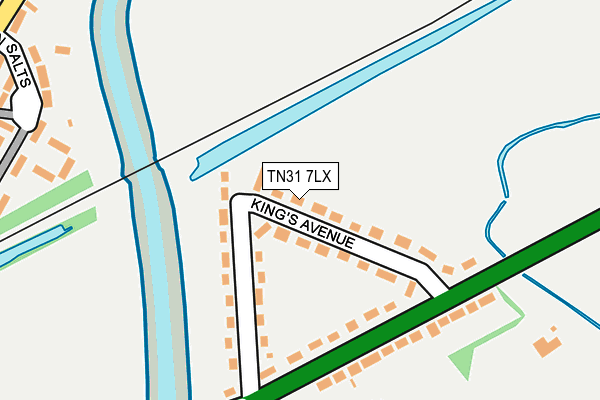 TN31 7LX map - OS OpenMap – Local (Ordnance Survey)