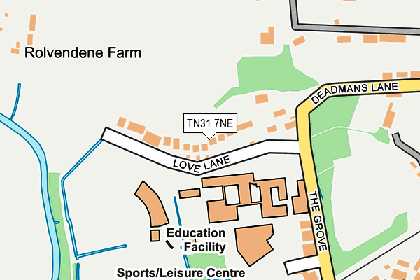 TN31 7NE map - OS OpenMap – Local (Ordnance Survey)
