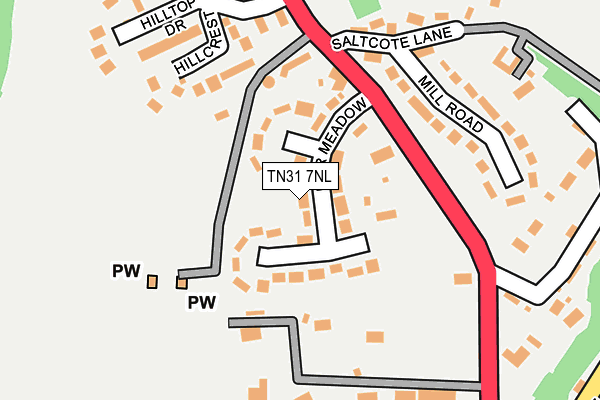 TN31 7NL map - OS OpenMap – Local (Ordnance Survey)