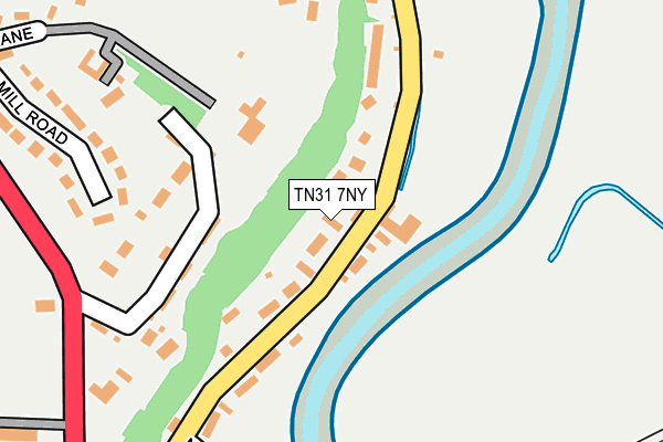 TN31 7NY map - OS OpenMap – Local (Ordnance Survey)