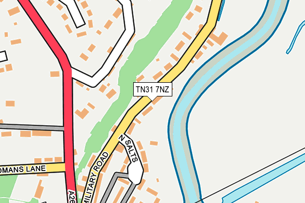 TN31 7NZ map - OS OpenMap – Local (Ordnance Survey)