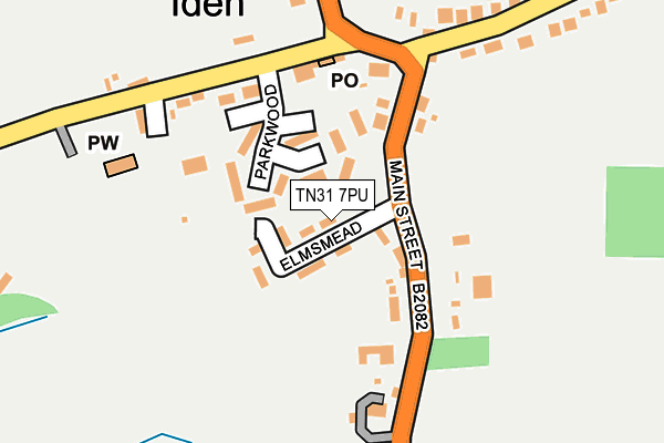 TN31 7PU map - OS OpenMap – Local (Ordnance Survey)