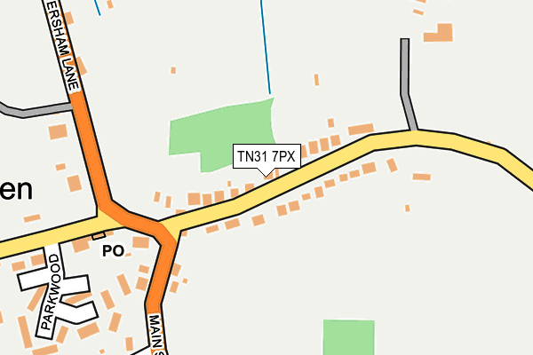 TN31 7PX map - OS OpenMap – Local (Ordnance Survey)
